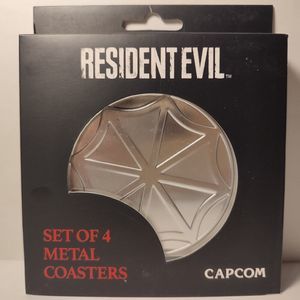 Resident Evil Coasters Set of 4 Official Capcom Collectible Drinkware Holders